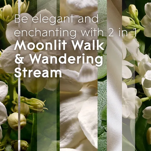 Vista 4 de Glade Tarro de velas, ambientador, 2 en 1, Moonlit Walk & Wandering Stream, 3.4 onzas
