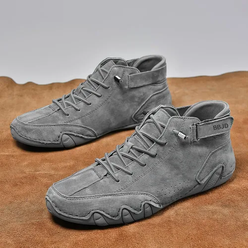 Vista 2 de Zapatos Beck para hombre, impermeables, antideslizantes, botas Chukka de caña alta, hechas a mano, de gamuza, zapatos deportivos para exteriores