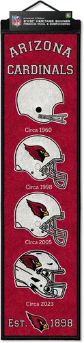 Vista 48 de Pendón hereditario de 8 x 32 pulgadas de Winning Streak , talla única Arizona Cardinals