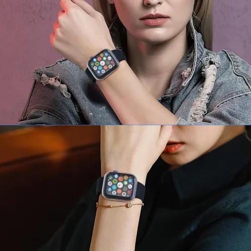 Vista 7 de ORIbox Funda ultradelgada compatible con Apple Watch Series 6, Apple Watch Series 5, Apple Watch Series 4, Apple Watch SE, TPU HD F3000001