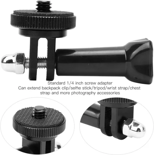 Vista 6 de Soporte de cámara de aleación de aluminio Soporte de extensión Brazo de extensión para Insta360 ONE X/X2 (negro)