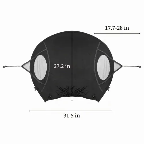 Vista 4 de Parasol para cochecito de bebé, sombra de lluvia, opaca, cubierta de toldo Parasol universal con protección solar anti-UV, sombrilla
