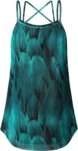Vista 2 de Lindas camisetas sin mangas con cuello en V para mujer