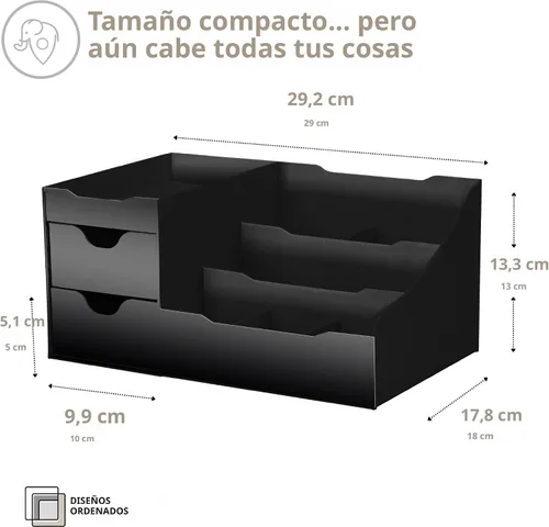 Vista 3 de Despejado diseños Maquillaje Organizador con cajones