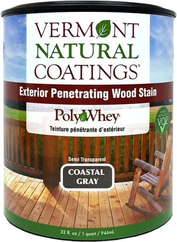 Vista 14 de Vermont Natural Coatings PolyWhey - Tinte penetrante exterior - Cedro dorado - Galón