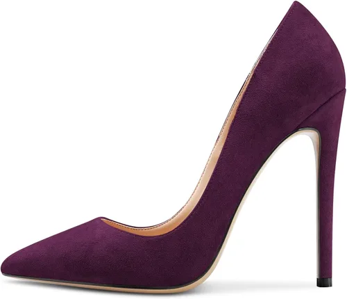 Vista 2 de NobleOnly Zapatos de tacón alto con punta puntiaguda para mujer, zapatos clásicos sexys y sexys para oficina