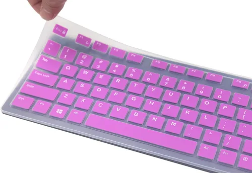 Vista 11 de Protector de teclado de silicona antipolvo transparente compatible con Dell KB212-B, KB4021, 2GR91, 4G481, PC de escritorio delgado USB de 104