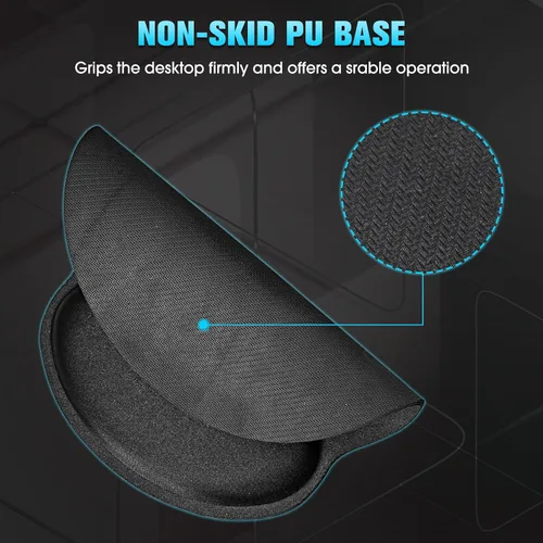 Vista 5 de Yunsailing Paquete de 8 alfombrillas ergonómicas para mouse con soporte para reposamuñecas, almohadilla de espuma viscoelástica de gel para mouse