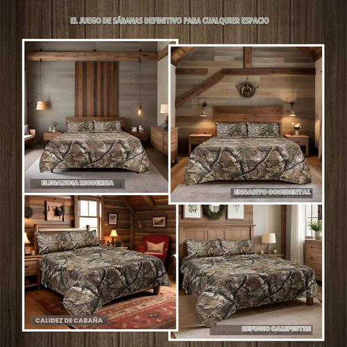 Vista 4 de VISI-ONE RealTree APX Twin Camo Juego de sábanas de microfibra de 3 piezas – Ropa de cama unisex para niños, niños pequeños y adolescentes, perfecta