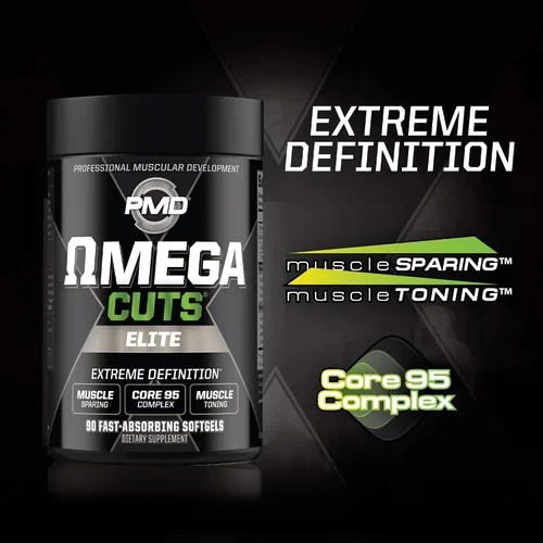 Vista 6 de PMD Sports Ultra Pump Fuel Insanity - Pre entrenamiento - Cherry Bombsicle (30 porciones) Sports Omega Cuts Elite Thermogenic Fat Burner