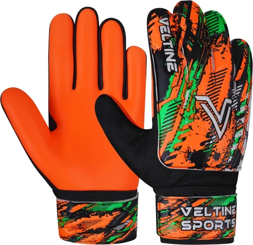 Vista 12 de Guantes de portero de fútbol para niños, jóvenes y adultos, guantes de portero de fútbol con protección doble en la muñeca y palmas de látex