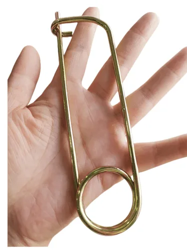 Vista 9 de Broche dorado con forma de chaveta de acero con forma de pasador de resorte, broche de bloqueo rápido, cierre de cierre para enganche de jardín