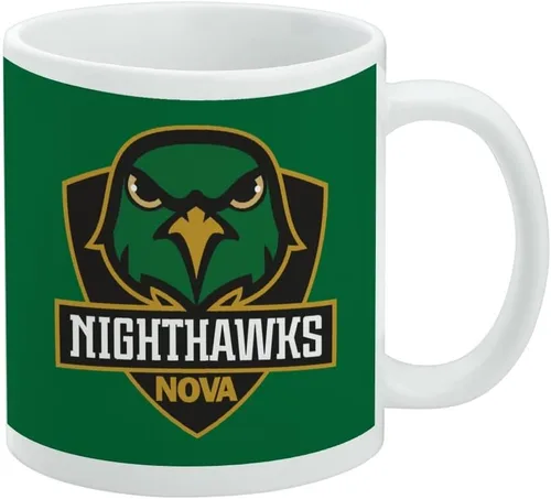 Vista 210 de Taza de cerámica con el logotipo principal de la Universidad Rider, taza de regalo novedosa para café, té y bebidas calientes, 11oz, blanca