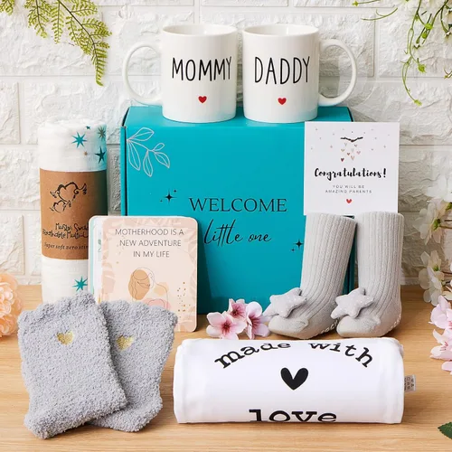 Vista 7 de Regalos de embarazo para mamás embarazadas, regalo significativo para nuevos padres, linda caja sorpresa de baby shower y revelación de género, caja