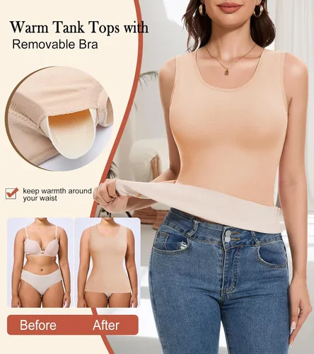 Vista 3 de Camiseta sin mangas adelgazante para mujer, cuello en V, camisola de encaje con brasier integrado, capa base