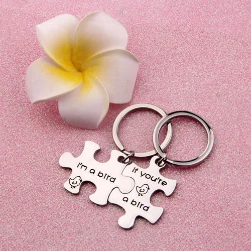 Vista 6 de If You're A Bird I'm A Bird Llavero The Notebook Movie Jewelry Llavero para parejas, regalo F-9PBI