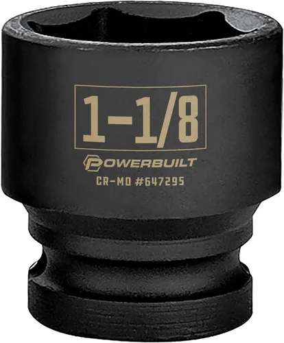 Vista 6 de Powerbuilt 647296 - Toma de impacto de 6 puntos de 1/2 pulgada x 1-1/4 pulgadas