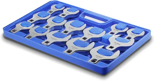 Vista 8 de BULLTOOLS Juego de llaves Jumbo Crowfoot de 1/2 pulgada, 14 piezas SAE, juego de llaves de pata recta de 1-1/16" a 2", llave grande de pata recta