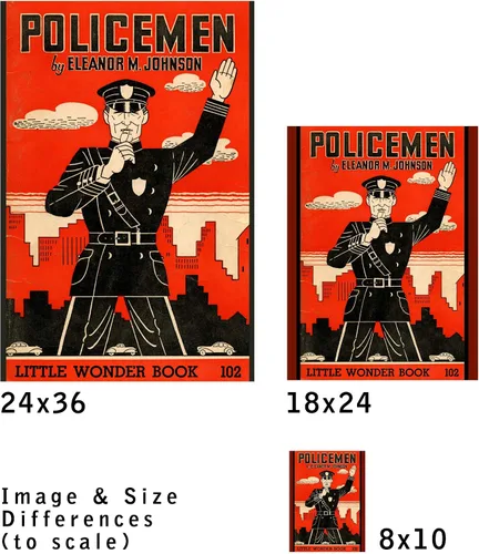 Vista 8 de Vintage 1941 "Policemen" Book POSTER (up to full-size 24" x 36") - Cops - Police - Little Wonder Book - Service - Vintage - Classic - Kids