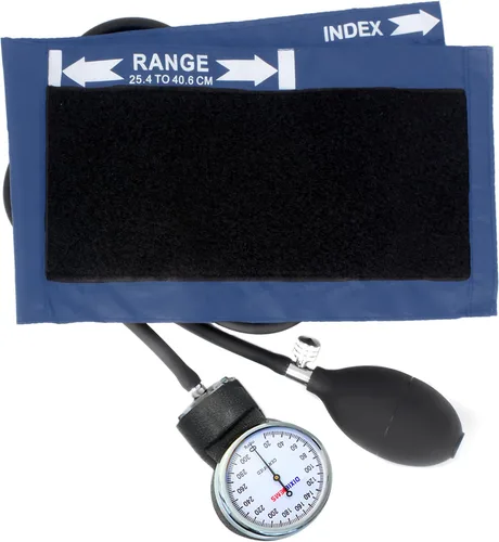 Vista 13 de Dixie EMS tensiómetro aneroide de lujo con mango para la presión arterial., Negro, 1, 1
