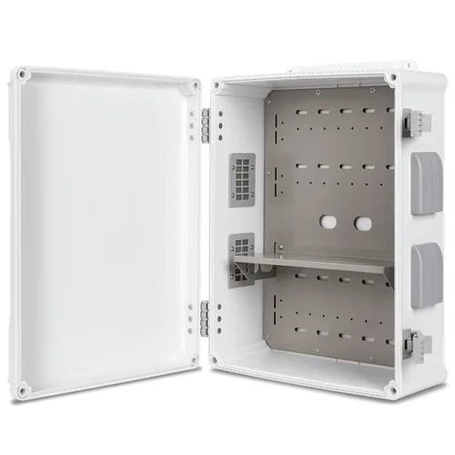 Vista 9 de Namunanee - Caja de conexiones eléctricas para exterior, recinto resistente al agua de ABS con panel de montaje interno y tapa con bisagras, 9.2" H