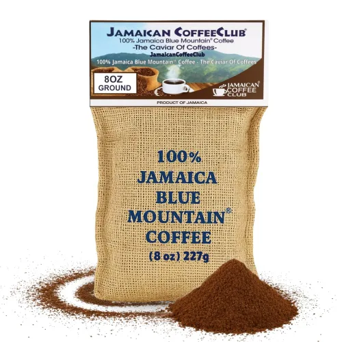 Vista 11 de JamaicanCoffeeClub 100% Blue Mountain - Café en grano entero, WB 8 onzas de granos tostados jamaicanos, sabor rico y suave, granos gourmet