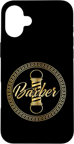 Vista 22 de Funda de regalo de graduación para iPhone 16 con logotipo de barbería barbería