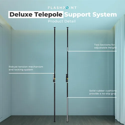 Vista 7 de Par de sistema de soporte telepolo Flashpoint Deluxe negro por Flashpoint