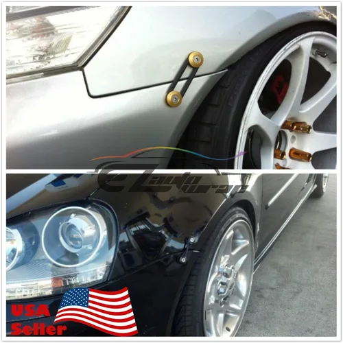 Vista 5 de EZAUTO WRAP Sujetadores de liberación rápida de parachoques de bronce para parachoques de coche, kit de tapas de escotilla de guardabarros