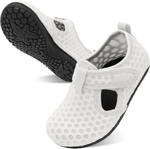 Vista 7 de LeIsfIt Zapatos de agua para niños y niñas, zapatos de playa, calcetines acuáticos descalzos, calcetines antideslizantes para el agua