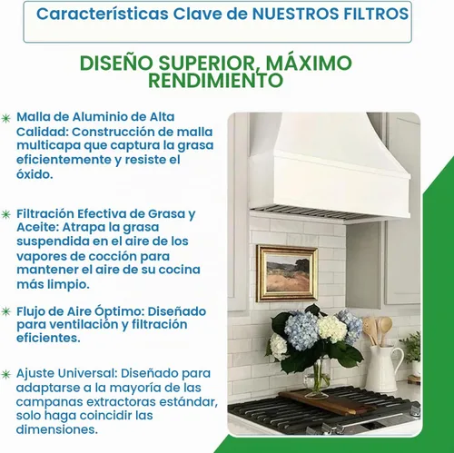Vista 3 de Filter Everything Broan S99010316 - Filtro de repuesto para campana extractora compatible con Broan - 11-1/4 x 11-3/4 x 3/8