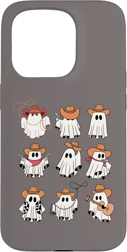 Vista 14 de Carcasa divertida para iPhone 13 Pro Max Boo Haw Western Cowboy Ghost Cowgirl