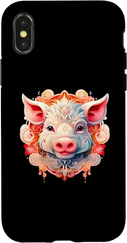 Vista 4 de Funda para iPhone 15 Año Nuevo Chino 2031 Año del Cerdo