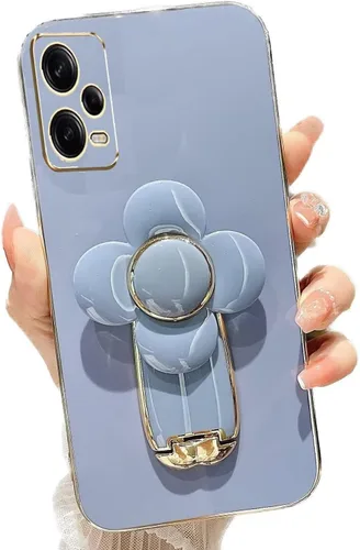 Vista 73 de Miagon - Funda con soporte para Xiaomi Redmi A1, galvanizado suave TPU protector delgado a prueba de golpes con molinete giratorio soporte de flores