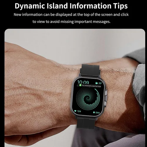 Vista 7 de Reloj inteligente con auriculares, para hacer/responder llamadas Bluetooth, monitor de actividad física, monitor de presión arterial y frecuencia