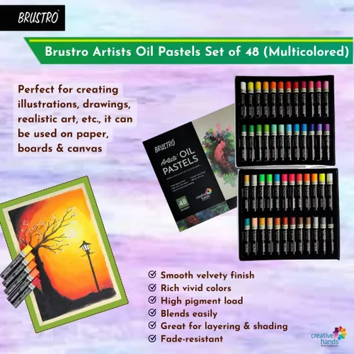 Vista 2 de BRUSTRO Artists - Juego de 48 pasteles al óleo (multicolor)