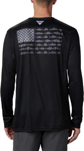 Vista 2 de Columbia Camisa de pesca de manga larga PFG Terminal Tackle Fish Flag para hombre