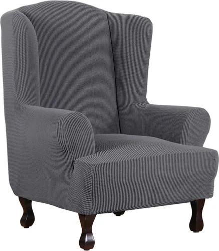 Vista 116 de H.VERSAILTEX Funda elástica para sofá, fundas suaves para muebles de 3 cojines, con tela jacquard gruesa a cuadros con parte inferior elástica, sofá
