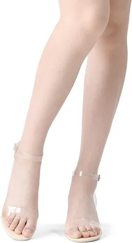 Vista 5 de DREAM PAIRS - Sandalias de tacón grueso y bajo para mujer, con correa al tobillo y puntera abierta, sandalias elegantes para fiestas