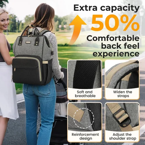Vista 8 de mochila de pañales para bebe