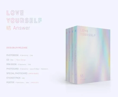 Vista 2 de BigHit BTS - Love Yourself Answer [Random ver.] 2CD+Photocard+Póster plegado