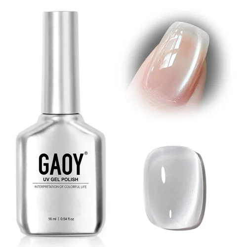 Vista 69 de GAOY Esmalte de uñas de gel Brown Cat Eye, 4629 azul ámbar, 0.5 fl oz Ámbar azul