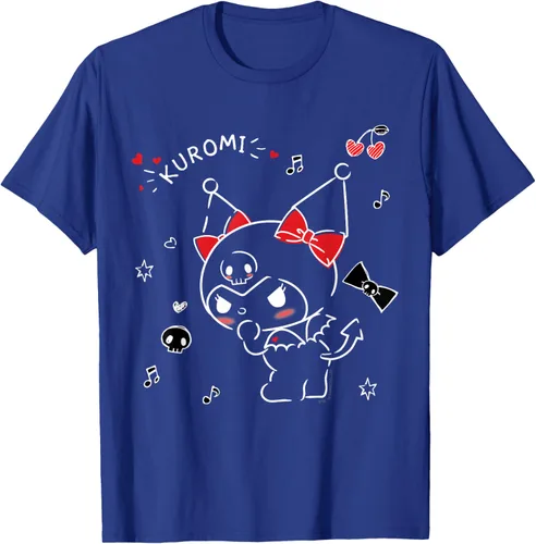 Vista 19 de Kuromi Camiseta Mischievous Tee Shirt Negro
