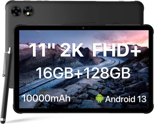 Vista 4 de UMIDIGI 2K 11 pulgadas Tablet Resistente Android, Active T1 Octa-core 16GB RAM+128GB ROM, 10000mAh, Cámara 16+16+8MP Tablet Resistente al Agua