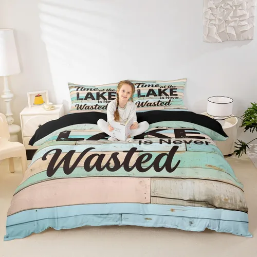 Vista 10 de Erosebridal Juego de ropa de cama con diseño de Feliz Navidad, adorable funda de edredón de muñeco de nieve tamaño individual para niños y niñas