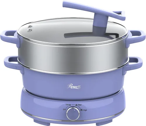 Vista 12 de Rosewill Olla Eléctrica Caliente de 12.7 QT Cocción Lenta con Múltiples Funciones, Diseño Dividido con Olla de Cocción más Ancha de 11.8 pulgadas