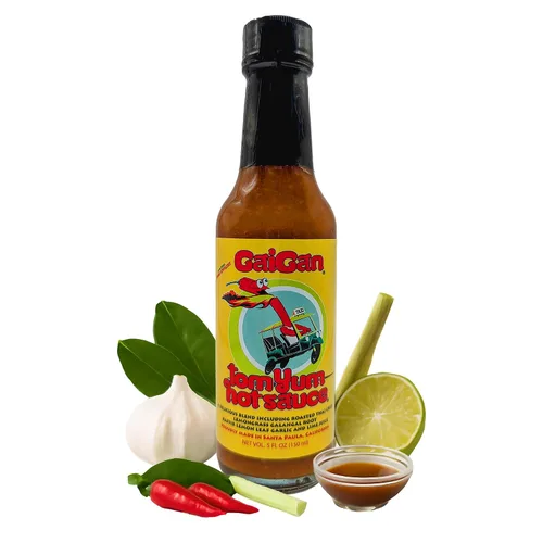 Vista 9 de GaiGan - Salsa picante de ajo, chile tailandés y glaseado, condimentos veganos totalmente naturales sin gluten con bajo contenido de sodio y sin