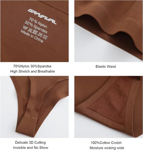 Vista 4 de Tangas invisibles para mujer, tangas invisibles, ropa interior cómoda