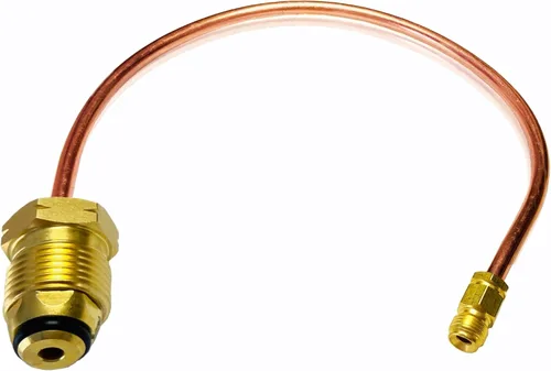 Vista 8 de Regulador de Cambio Automático Coleta de Cobre POL x 1/4" Conexión Macho Invertida 15" de Largo POL CGA-510 x 1/4" llamarada masculina invertida