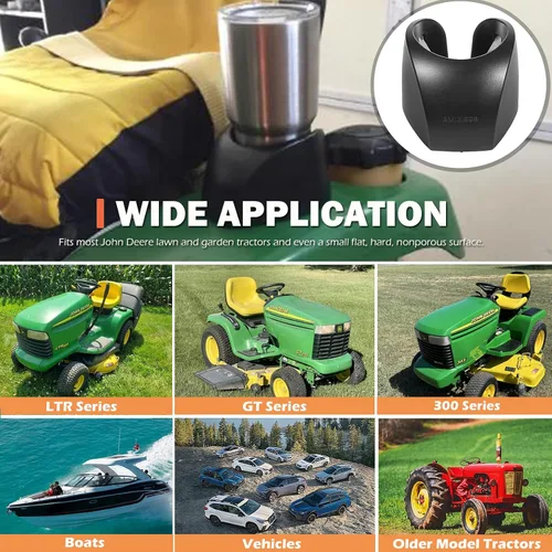 Vista 2 de Repuesto para portavasos de bebidas AM131898 para tractores de césped y jardín, apto para John Deere 325 335 345 355 GT225 GT235 GT245 AM132036